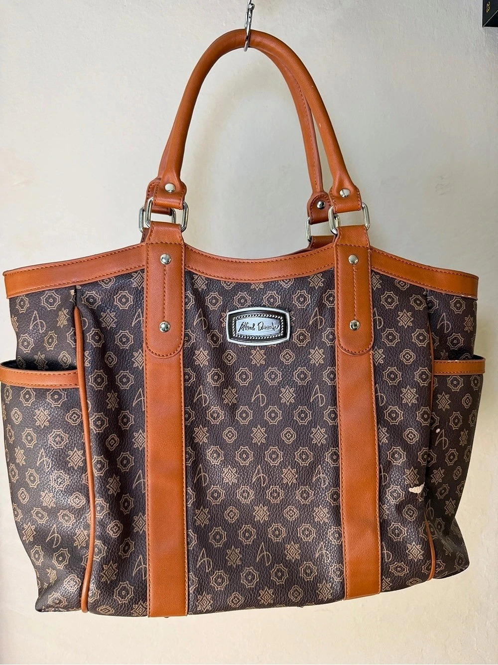 Alfred Durante Patterned Tote in Brown